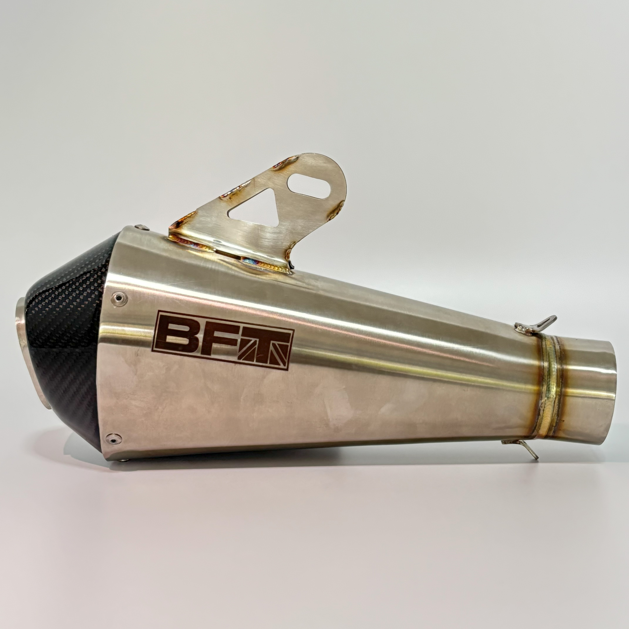 Conical Carbon Tip Muffler  2”  with removable baffle